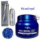 Kit Pintar Cabelo Azul Royal Inteno 1 Mascara Matizador 250g + 1 Tinta Especial + 1 Ox 90ml Mairibel