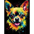 Kit pintura terapêutica numerada Chihuahua Pintura Cachorro Quadro Terapêutico Cão