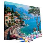 Kit Pintura Terapêutica - Vilarejo Na Praia - Maue Art Store