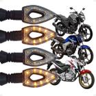 Kit Piscas Seta De Moto Led Flecha Cristal Esportiva Universal Pisca Para Twister 250 Cg Titan 160 150 125 Fazer Xre 300