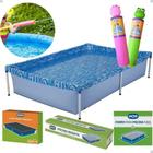 Kit Piscina 1000l Mor - Piscina + Capa + Forro+ Lança Agua