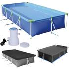 Kit Piscina 5000 L Premium com Capa + Forro + Bomba Filtro 110v 2.200 L/H