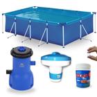 Kit Piscina 5000 Litros Estruturada + Bomba 220v 3028 L/H + Mini Clorador + 50 Mini Pastilhas Dicloro Bioclor 2 G