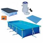 Kit Piscina 6200 L Premium + Capa + Forro e Bomba Filtro 110v 2200 L/H Mor