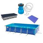 Kit Piscina Armacao de Ferro 7600 Litros Premium + Capa + Forro + Filtro 110v 3028 Litros Por Hora