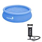 Kit Piscina Borda Inflável 1.000 Litros PVC 1,68 m x 51 cm + Bomba de Ar