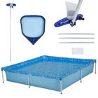 Kit Piscina de Armacao Infantil 1500 Litros + Aspirador + Peneira + Haste 1,40 Metros