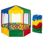 Kit Piscina de Bolinhas Oitavada Nacional 2,00m com 500 Unidades Bolinhas Coloridas