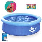 Kit Piscina Infantil 1000 L Vollo + Boia de Braco + Bola Das Princesas Disney Inflavel Mor