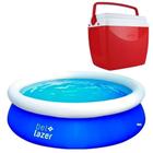 Kit Piscina Inflável 2500L Belfix + Caixa Térmica 18Lts MOR