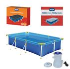 Kit Piscina Premium 2500 Litros + Capa + Forro + Filtro - Mor