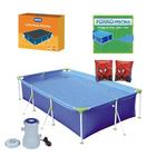 Kit Piscina Premium 3700 Litros Capa Forro Filtro Boia Braço Homem Aranha - 220V Mor