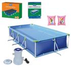 Kit Piscina Premium 5000 Litros Capa Forro Filtro Boia Braço Princesas - 110V Mor