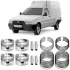 Kit Pistão Anéis Std Fiorino Uno 1.0 90 A2001 Gasolina Mahle