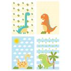 Kit Placa Decorativa MDF Infantil Dinossauro Baby 2 4un