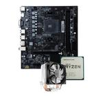 Kit Placa Mãe A320M Com Ryzen 5 2400G E Air Cooler