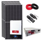 Kit Placa Solar 313,2kW/mês ou 2,6kWp 48V/220V com Bateria de Lítio - SUN21