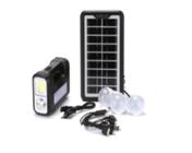 Kit placa solar portatil 3 lamp. led luz emergencia lk-3102