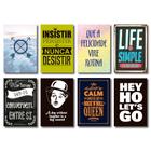 Kit Placas Decorativas Frases Motivação Wifi Mdf - 8 Placas