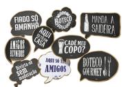 Kit Placas Festa Boteco - 09 Unidades - Festcolor - Rizzo Festas