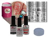 Kit Placas Para Carimbos De decoração de Unhas Apipil Gatinhas