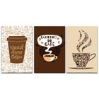 Kit Placas Quadros Decorativos 3 pçs 20x30 Cantinho do café