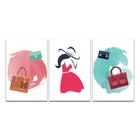 Kit Placas Quadros Decorativos 3 pçs 20x30 Fashion