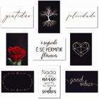 Kit Placas Quadros Decorativos 9 peças MDF 20x30 Gratidão