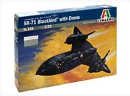 Kit Plástico Aeronave Sr71 Blackbird With Drone 1/72 Italeri Ita 0145S