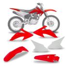 Kit Plástico Pro Tork Crf 230 2008 2009 2010 2011 2012 2013 2014 Tampas Brancas