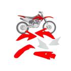 Kit plastico protork (6 pecas ) crf 230 2008-2014 vermelho