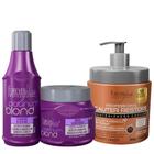 Kit Platinum Blond Shampoo e Máscara + Cauterização Capilar 500g