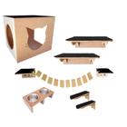 Kit playground gato de parede reforçado Cama Toca Escada