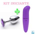 Kit plug anal p inox e vibrador pequeno potente sex shop