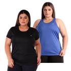 Kit Plus Size 1 Regata + 1 Camiseta Femina Dry Fit Academia