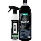 Kit Pneu Pretinho Darker 1,5L Limpador de Plasticos e Borrachas Delet 500ml Spray Vonixx