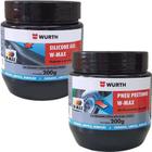 Kit Pneu Pretinho + Silicone Em Gel Wurth