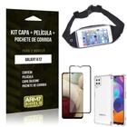 Kit Pochete Galaxy A12 Pochete + Capinha Anti Impacto + Película de Vidro 3D - Armyshield
