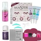 Kit pocket master completo espuma de limpeza foam regenerador full brows 10 pares de pads