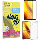 Kit Poco X3 Película Premium Nano 9D + Capa Anti Impacto