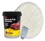 Kit Polidor 3M Diamante + Boina Lã Branca 7" + Adaptador