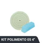 Kit Polimento Alto Brilho Algodao 4" - KITPPAA