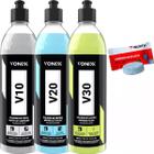 Kit Polimento Automotivo Vernizes Asiaticos V10 Corte V20 Refino V30 Lustro Vonixx