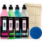 Kit Polimento V10 Corte V20 Refino V30 Lustro V80 Proteção