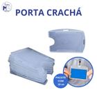 Kit Porta Crachá Transparente De Plástico Rígido Vertical e Horizontal 10 Un