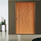 Kit Porta de Madeira Pivotante 210x110cm Batente 14cm Fechadura 803 Rolete Externa Concept 10 Hale Esquadrias