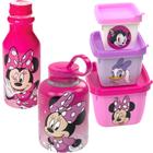 Kit Porta Lanche Escola Passeio Minnie Rosa Plasutil