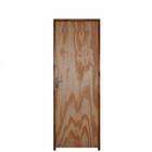Kit Porta Lisa de Madeira Mescla 60 X 2.10 Batente Ecológico 11cm Fechadura Comum Lado Esquerdo - Hale