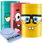 Kit Porta Mantimentos Bob Esponja + Balança Digital de Cozinha - industria bandeirante