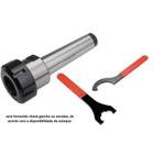 Kit Porta Pinça ER25 Cone Morse 2 + Chave - JG TOOLS